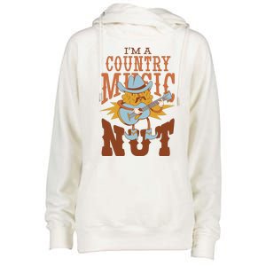 I'm A Country Music Nut Funny Womens Funnel Neck Pullover Hood