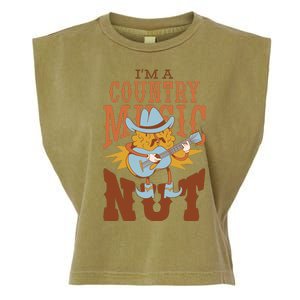 I'm A Country Music Nut Funny Garment-Dyed Women's Muscle Tee