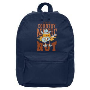 I'm A Country Music Nut Funny 16 in Basic Backpack