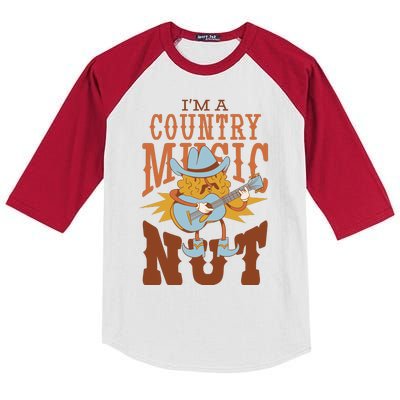 I'm A Country Music Nut Funny Kids Colorblock Raglan Jersey