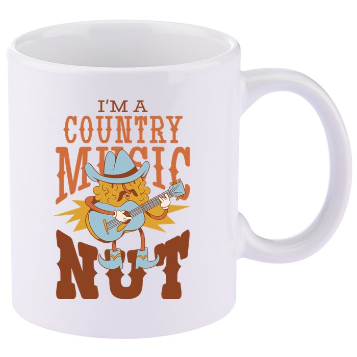 I'm A Country Music Nut Funny 11oz C Handle Ceramic Mug