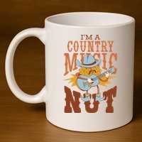 I'm A Country Music Nut Funny 11oz C Handle Ceramic Mug