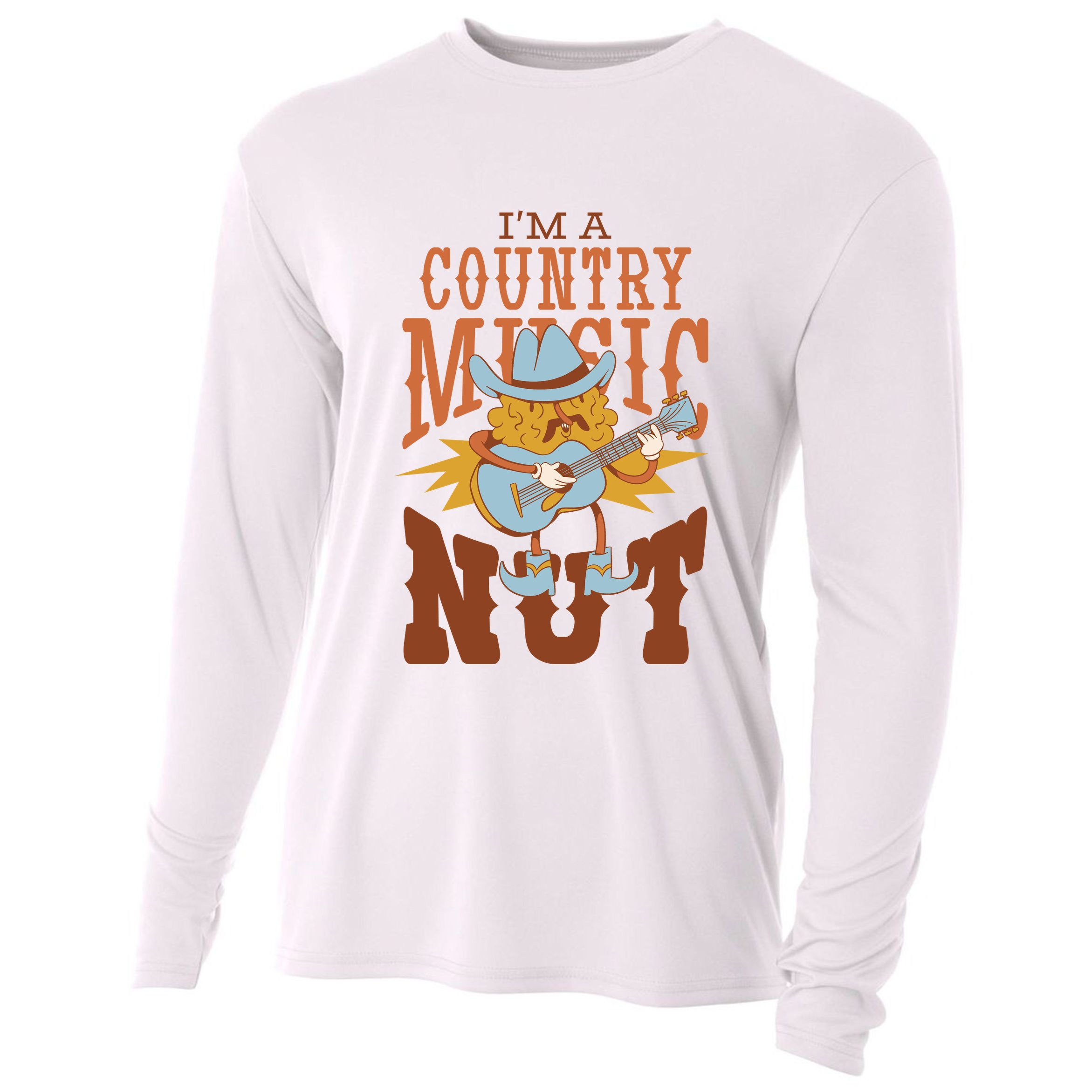 I'm A Country Music Nut Funny Cooling Performance Long Sleeve Crew