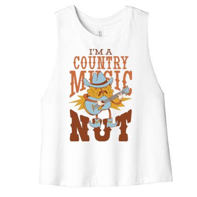 I'm A Country Music Nut Funny Women's Racerback Cropped Tank