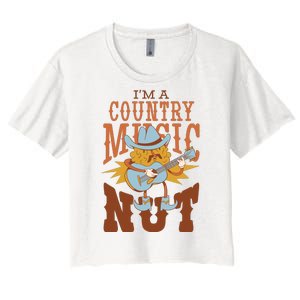 I'm A Country Music Nut Funny Women's Crop Top Tee