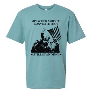 Impeached Arrested Convicted Shot Still Standing Sueded Cloud Jersey T-Shirt