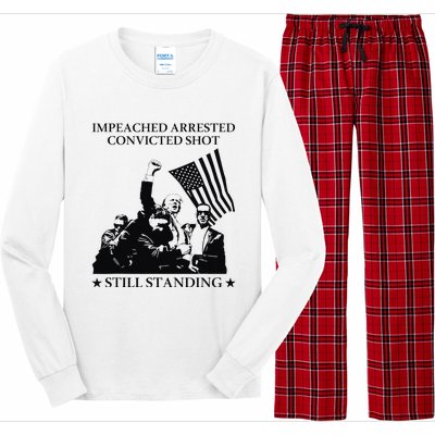 Impeached Arrested Convicted Shot Still Standing Long Sleeve Pajama Set