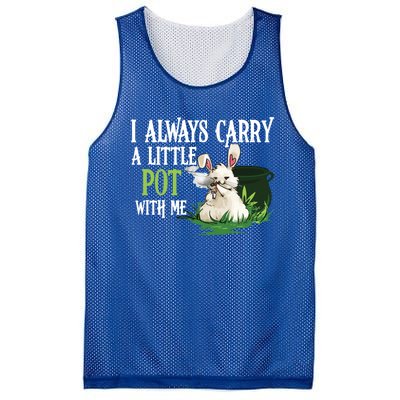 I Always Carry A Little Pot With Me Funny Gift Easter Bunny Weed Gift Mesh Reversible Basketball Jersey Tank