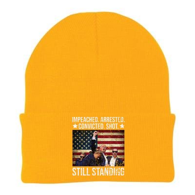 Impeached Arrested Convicted Shot Still Standing Knit Cap Winter Beanie