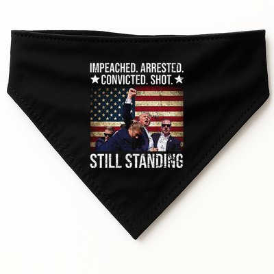 Impeached Arrested Convicted Shot Still Standing USA-Made Doggie Bandana