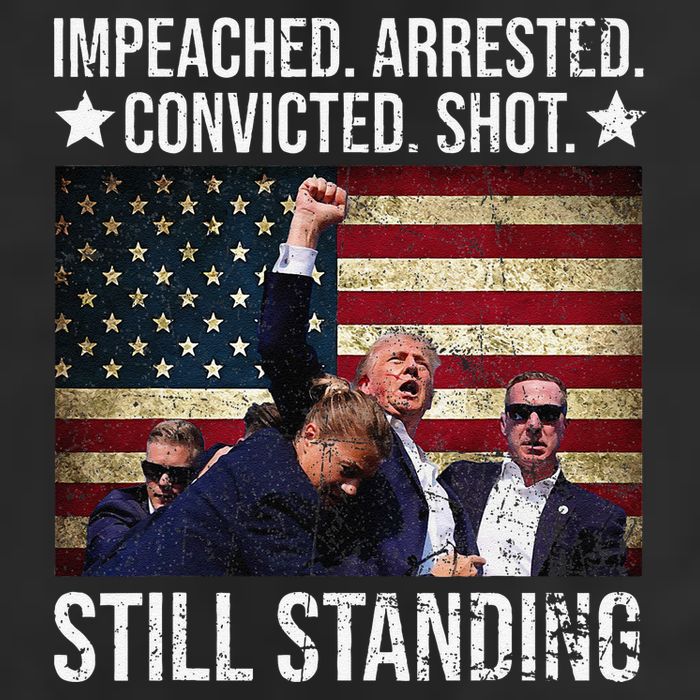 Impeached Arrested Convicted Shot Still Standing 15oz Campfire Ceramic Mug