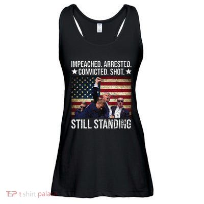Impeached Arrested Convicted Shot Still Standing Ladies Essential Flowy Tank