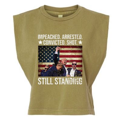 Impeached Arrested Convicted Shot Still Standing Garment-Dyed Women's Muscle Tee