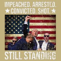 Impeached Arrested Convicted Shot Still Standing Button