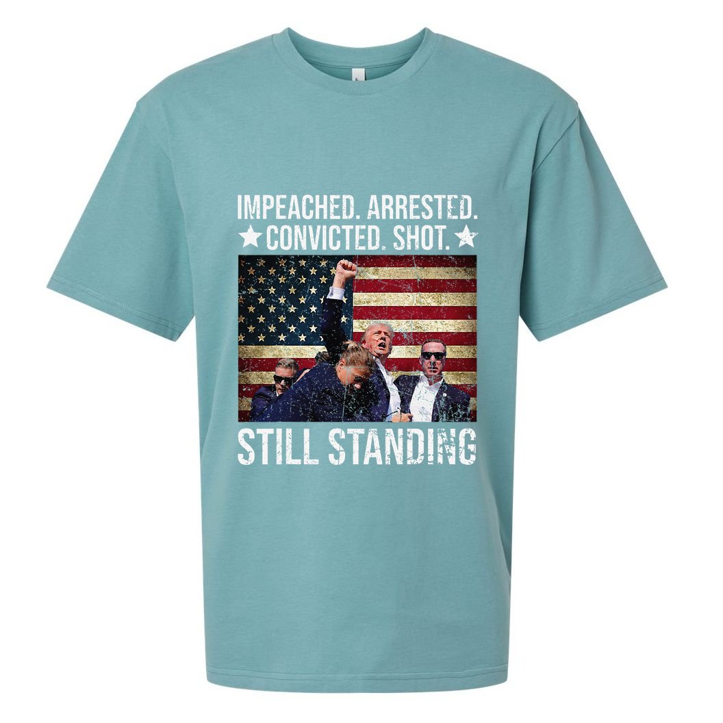 Impeached Arrested Convicted Shot Still Standing Sueded Cloud Jersey T-Shirt