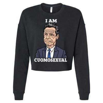 I Am Cumosexual Funny Anti Andrew Cuomo Cropped Pullover Crew