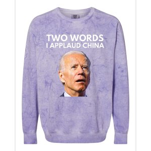 I Applaud China Funny Anti Joe Biden Saying Canada Tee Colorblast Crewneck Sweatshirt