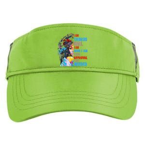 I Am Cute Taurus Black Afro Queen African Gift Adult Drive Performance Visor