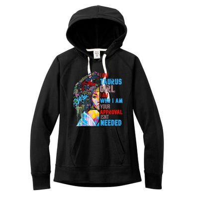 I Am Cute Taurus Black Afro Queen African Gift Women's Fleece Hoodie