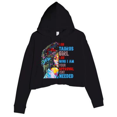 I Am Cute Taurus Black Afro Queen African Gift Crop Fleece Hoodie