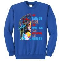 I Am Cute Taurus Black Afro Queen African Gift Tall Sweatshirt