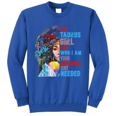 I Am Cute Taurus Black Afro Queen African Gift Tall Sweatshirt