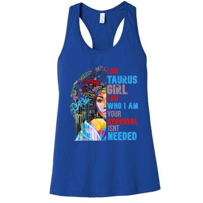 I Am Cute Taurus Black Afro Queen African Gift Women's Racerback Tank