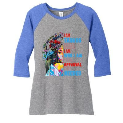 I Am Cute Taurus Black Afro Queen African Gift Women's Tri-Blend 3/4-Sleeve Raglan Shirt