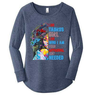 I Am Cute Taurus Black Afro Queen African Gift Women's Perfect Tri Tunic Long Sleeve Shirt