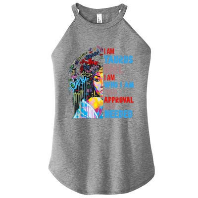 I Am Cute Taurus Black Afro Queen African Gift Women's Perfect Tri Rocker Tank