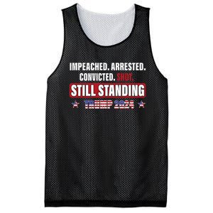 Impeached Arrested Convicted Shot Still Standing Trump 2024 Mesh Reversible Basketball Jersey Tank