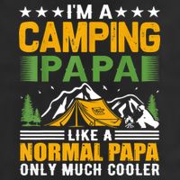I´m A Camping Papa Like A Normal Papa Only Much Cooler Adult Drive Performance Visor