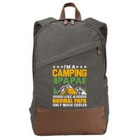I´m A Camping Papa Like A Normal Papa Only Much Cooler Cotton Canvas Backpack