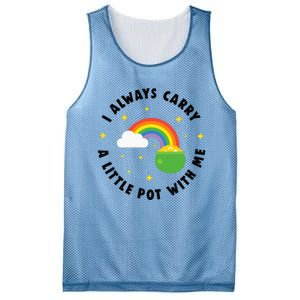 I Always Carry A Little Pot With Me Rainbow St Patricks Day Mesh Reversible Basketball Jersey Tank