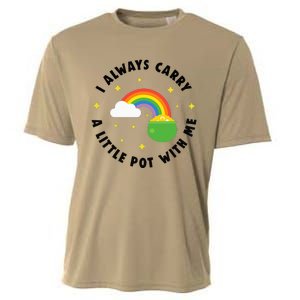 I Always Carry A Little Pot With Me Rainbow St Patricks Day Cooling Performance Crew T-Shirt