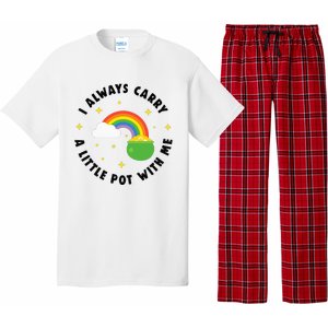 I Always Carry A Little Pot With Me Rainbow St Patricks Day Pajama Set