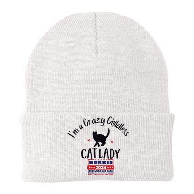 Im A Crazy Childless Cat Lady Kamala Harris 2024 President Knit Cap Winter Beanie