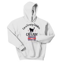 Im A Crazy Childless Cat Lady Kamala Harris 2024 President Kids Hoodie