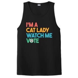 IM A Cat Lady Watch Me Vote Funny President 2024 Election PosiCharge Competitor Tank