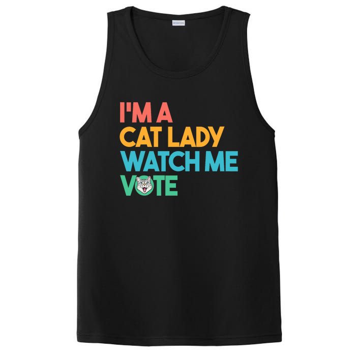 IM A Cat Lady Watch Me Vote Funny President 2024 Election PosiCharge Competitor Tank