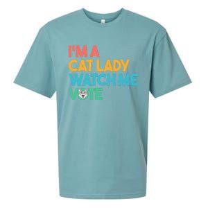 IM A Cat Lady Watch Me Vote Funny President 2024 Election Sueded Cloud Jersey T-Shirt