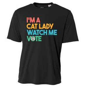 IM A Cat Lady Watch Me Vote Funny President 2024 Election Cooling Performance Crew T-Shirt