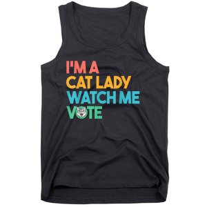 IM A Cat Lady Watch Me Vote Funny President 2024 Election Tank Top