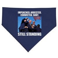 Impeached Arrested Convicted Shot Still Standing Donald Trump USA-Made Doggie Bandana