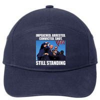 Impeached Arrested Convicted Shot Still Standing Donald Trump 7-Panel Snapback Hat