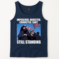 Impeached Arrested Convicted Shot Still Standing Donald Trump Tank Top