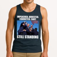 Impeached Arrested Convicted Shot Still Standing Donald Trump Tank Top