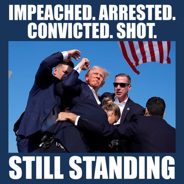Impeached Arrested Convicted Shot Still Standing Donald Trump Tank Top