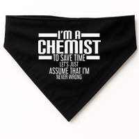 I'M A Chemist To Save Time Let'S Assume That I'M Never Wrong USA-Made Doggie Bandana