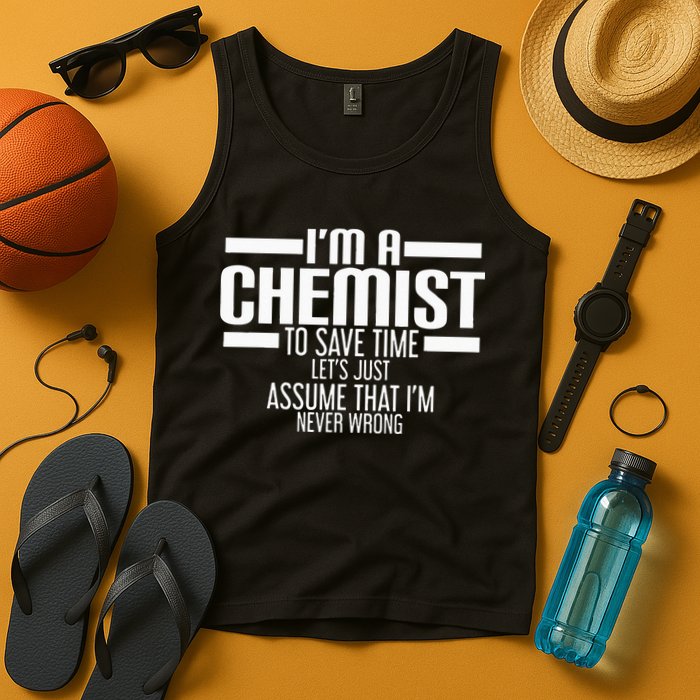 I'M A Chemist To Save Time Let'S Assume That I'M Never Wrong Tank Top